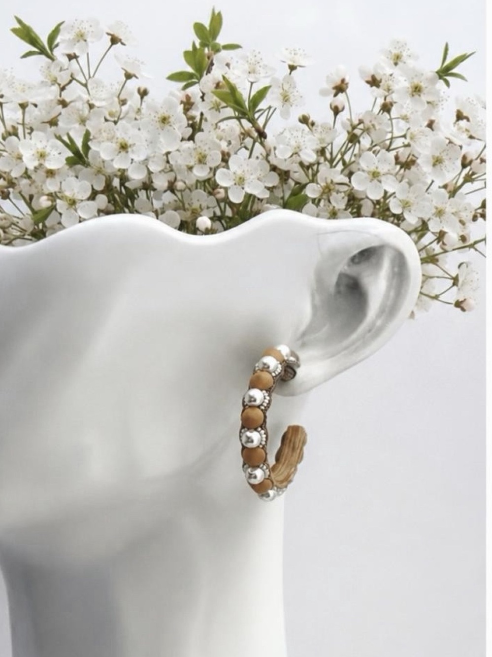 DEEPA GUARNANI Sully Embellished Open Hoop Earrings